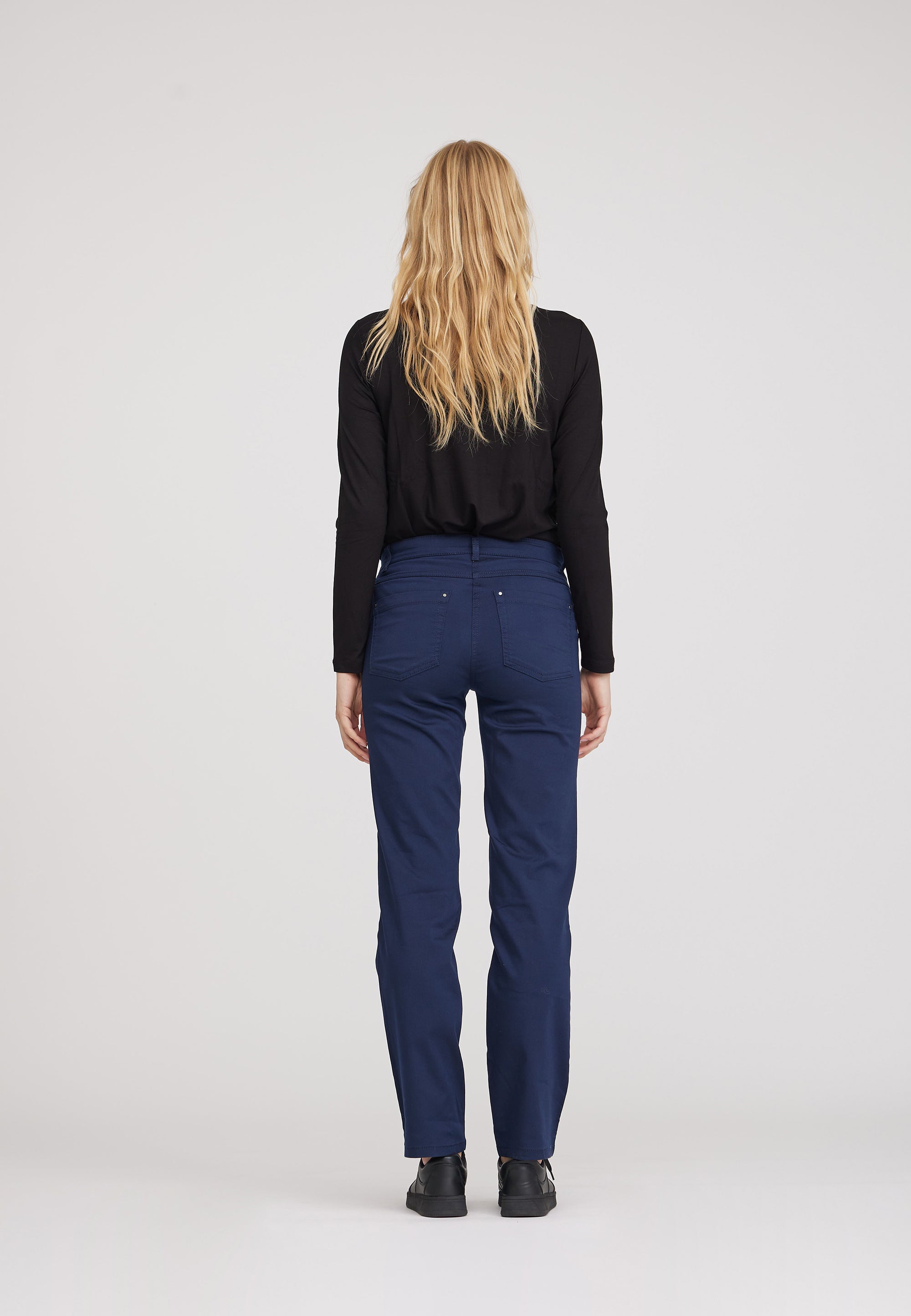 LAURIE  Amelia Straight - Medium Length Trousers STRAIGHT 49000 Navy