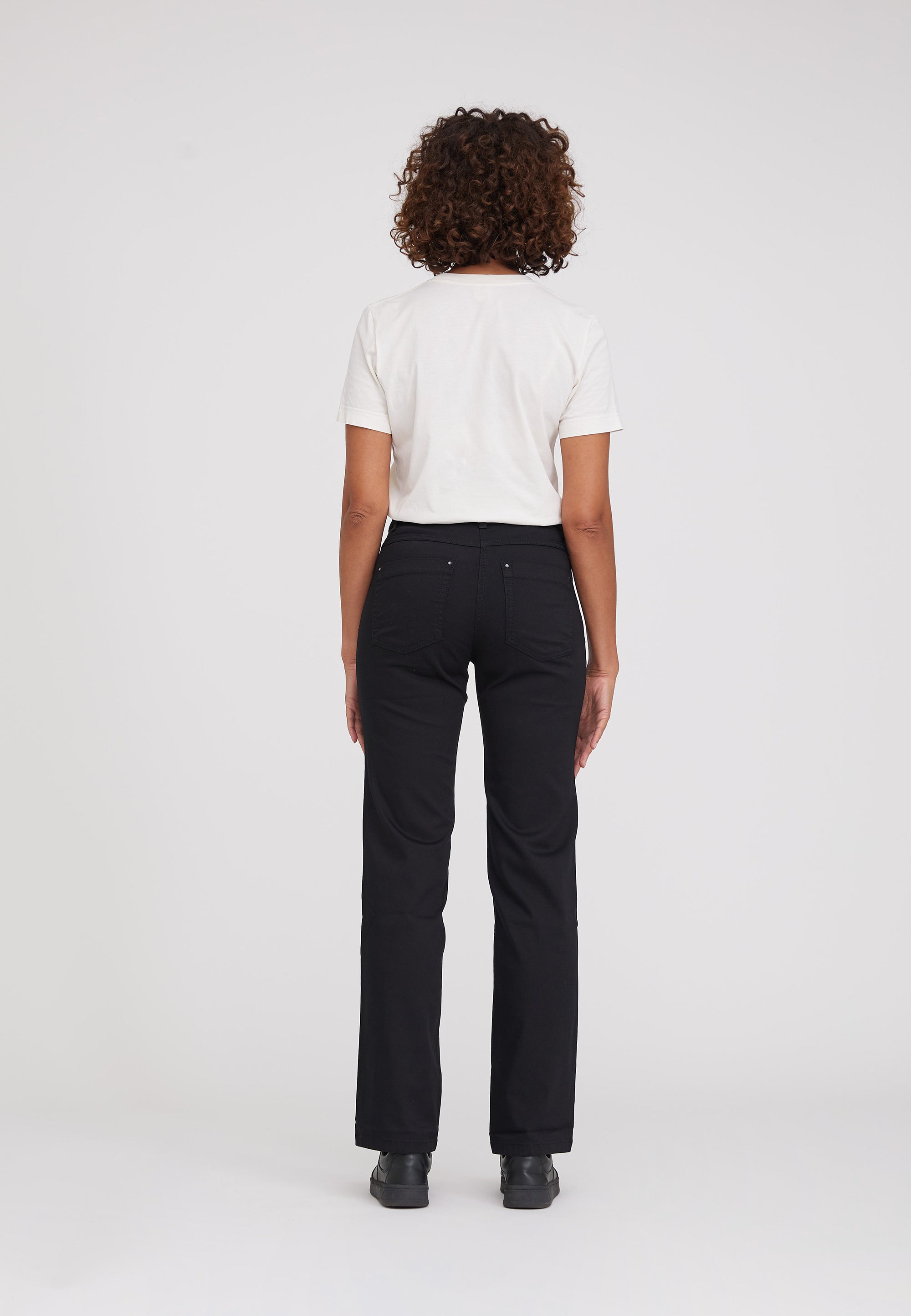 LAURIE  Amelia Straight - Medium Length Trousers STRAIGHT 99000 Black