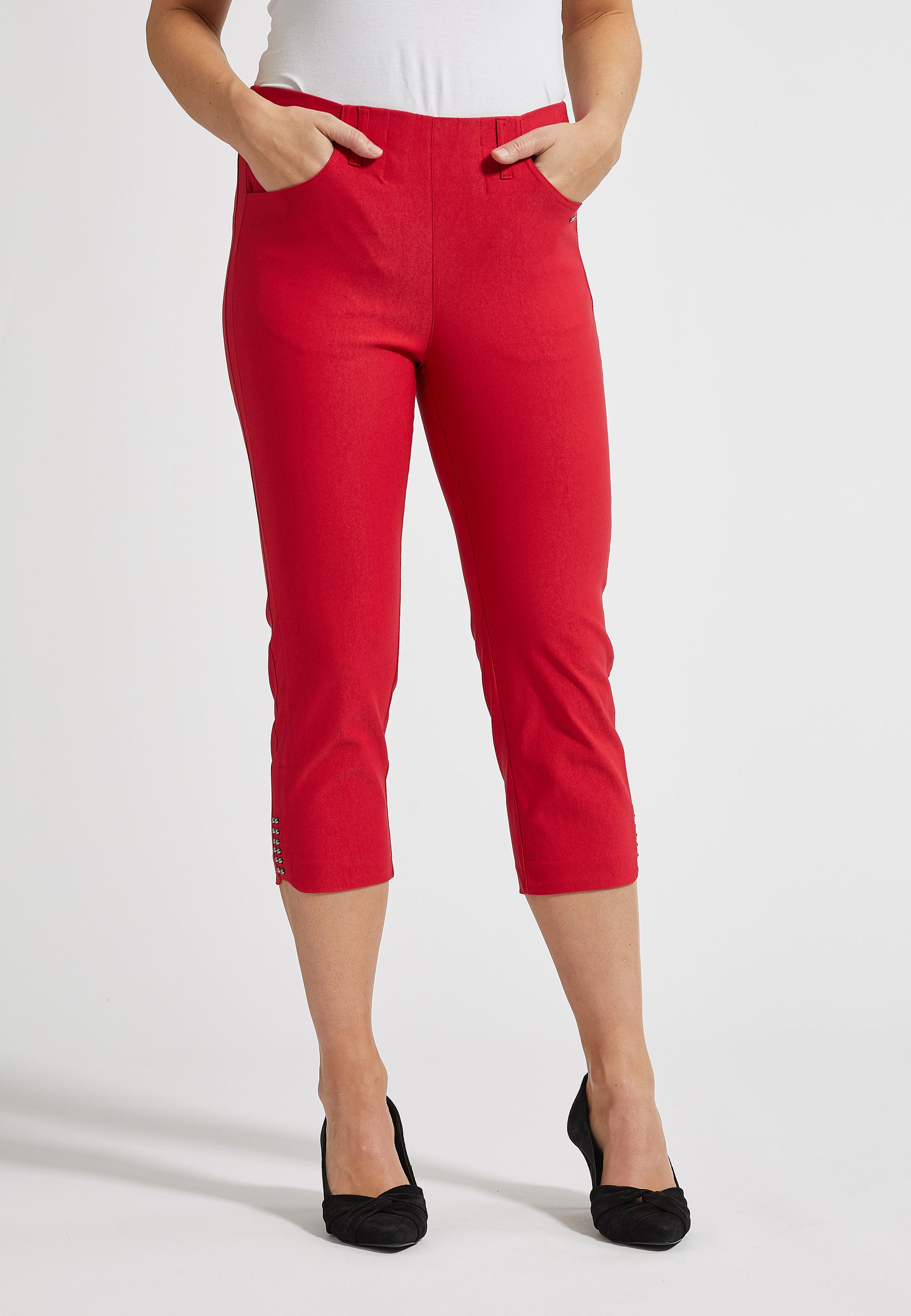 LAURIE Dora Regular Capri Trousers REGULAR 60970 Red