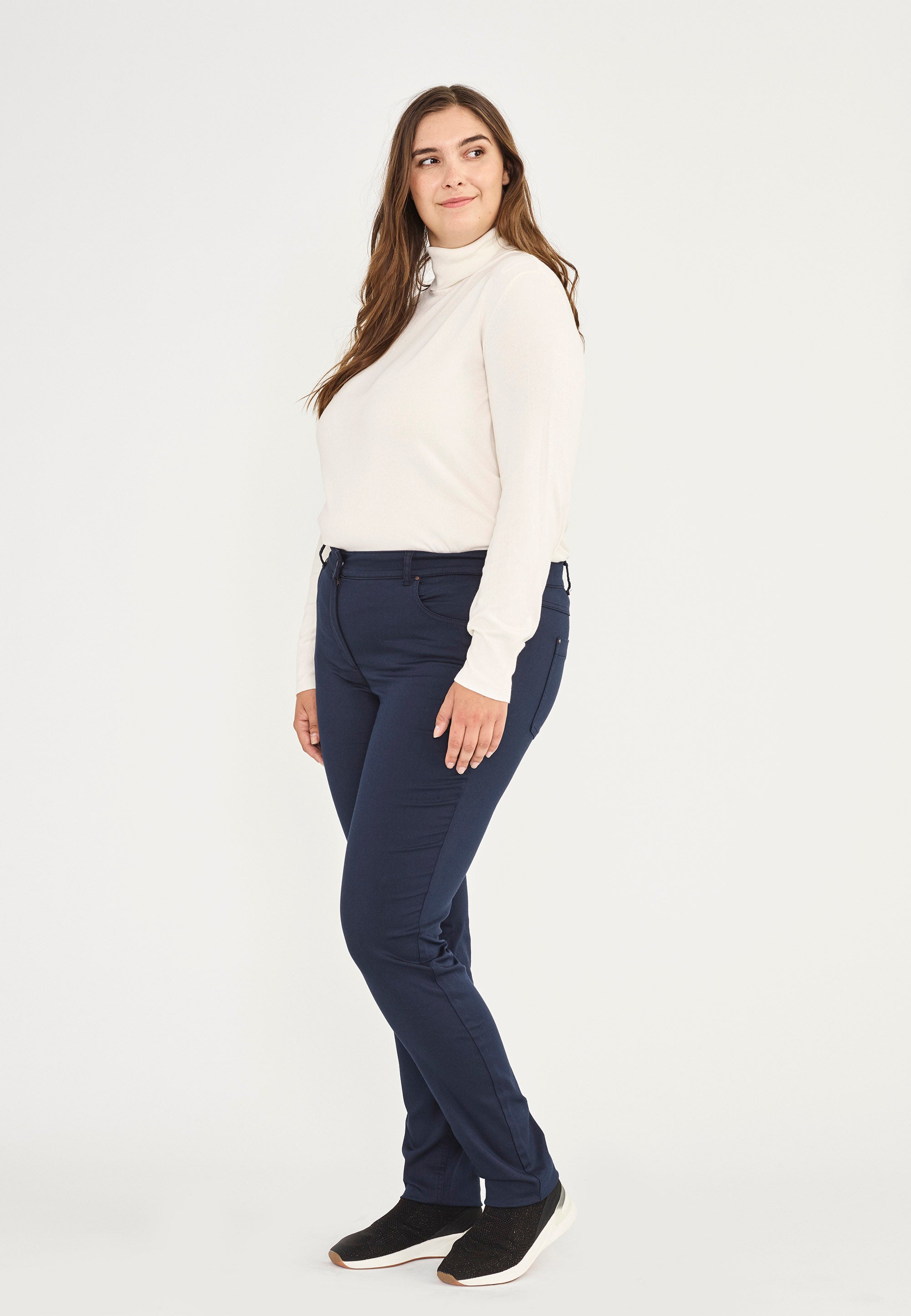 LAURIE  Laura Slim - Long Length Trousers SLIM 49200 Navy