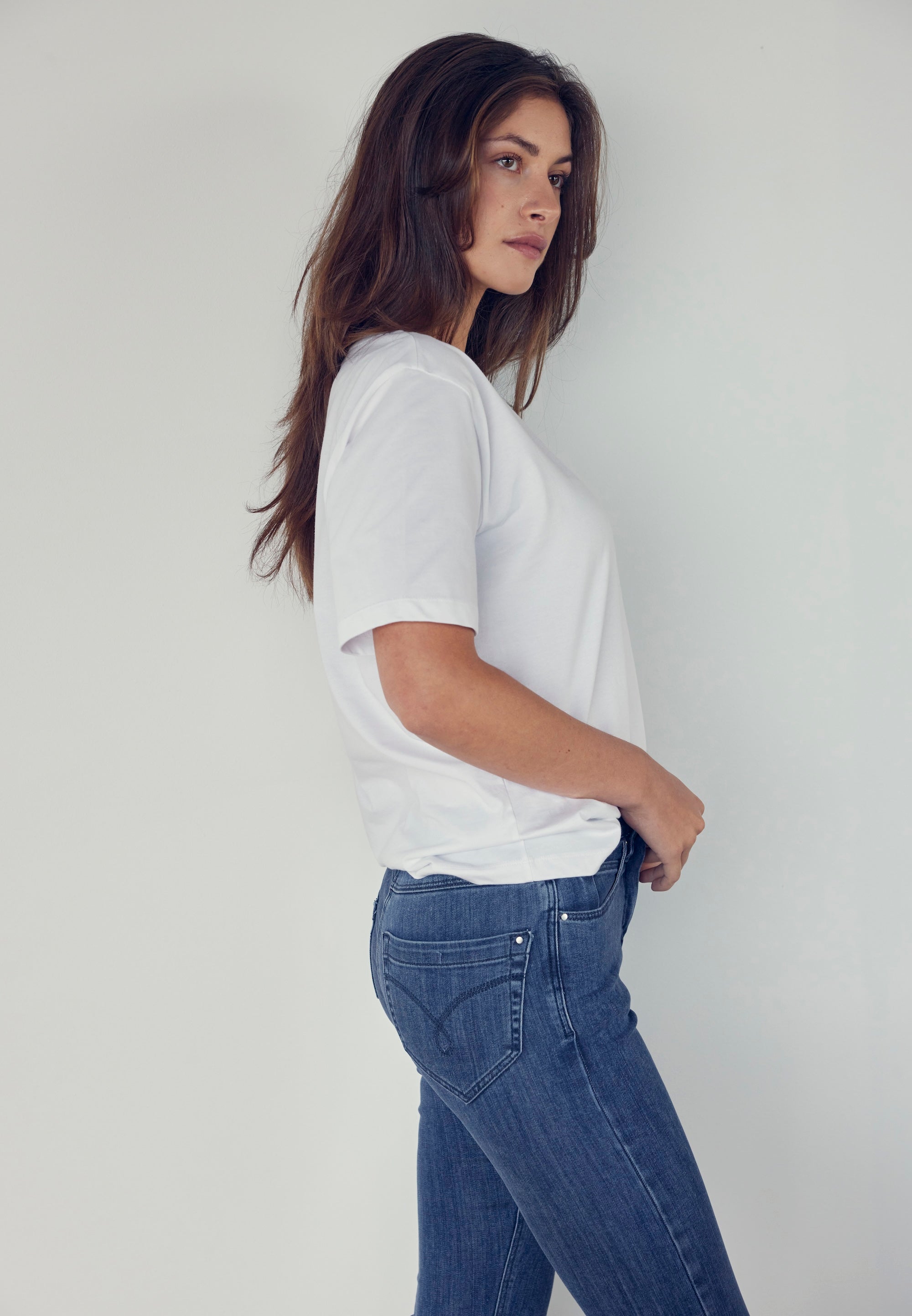 LAURIE  Olivia Skinny - Medium Length Trousers SKINNY 45504 Medium Blue Denim