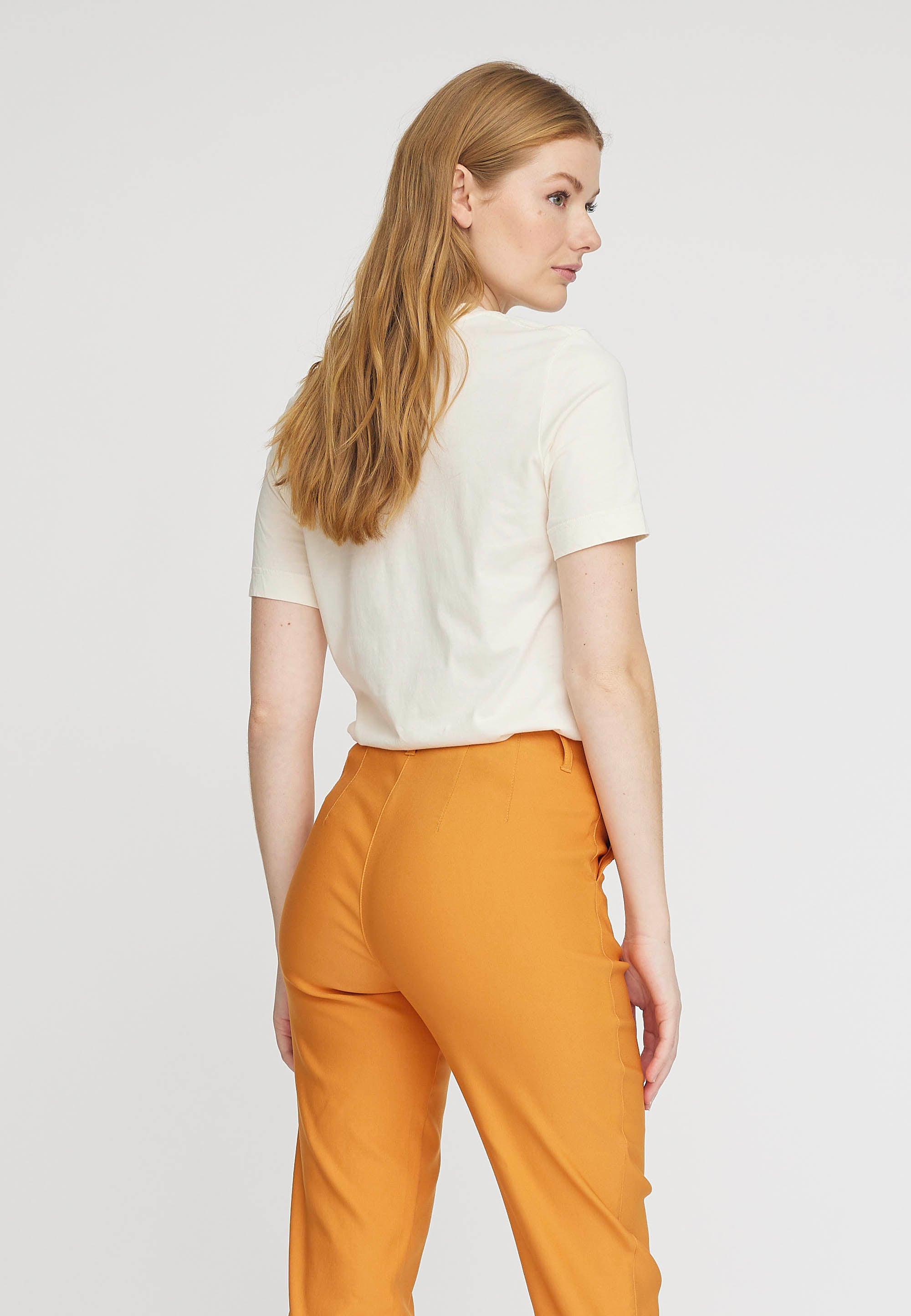 LAURIE Taylor Regular Crop Trousers REGULAR 84000 Dark Apricot