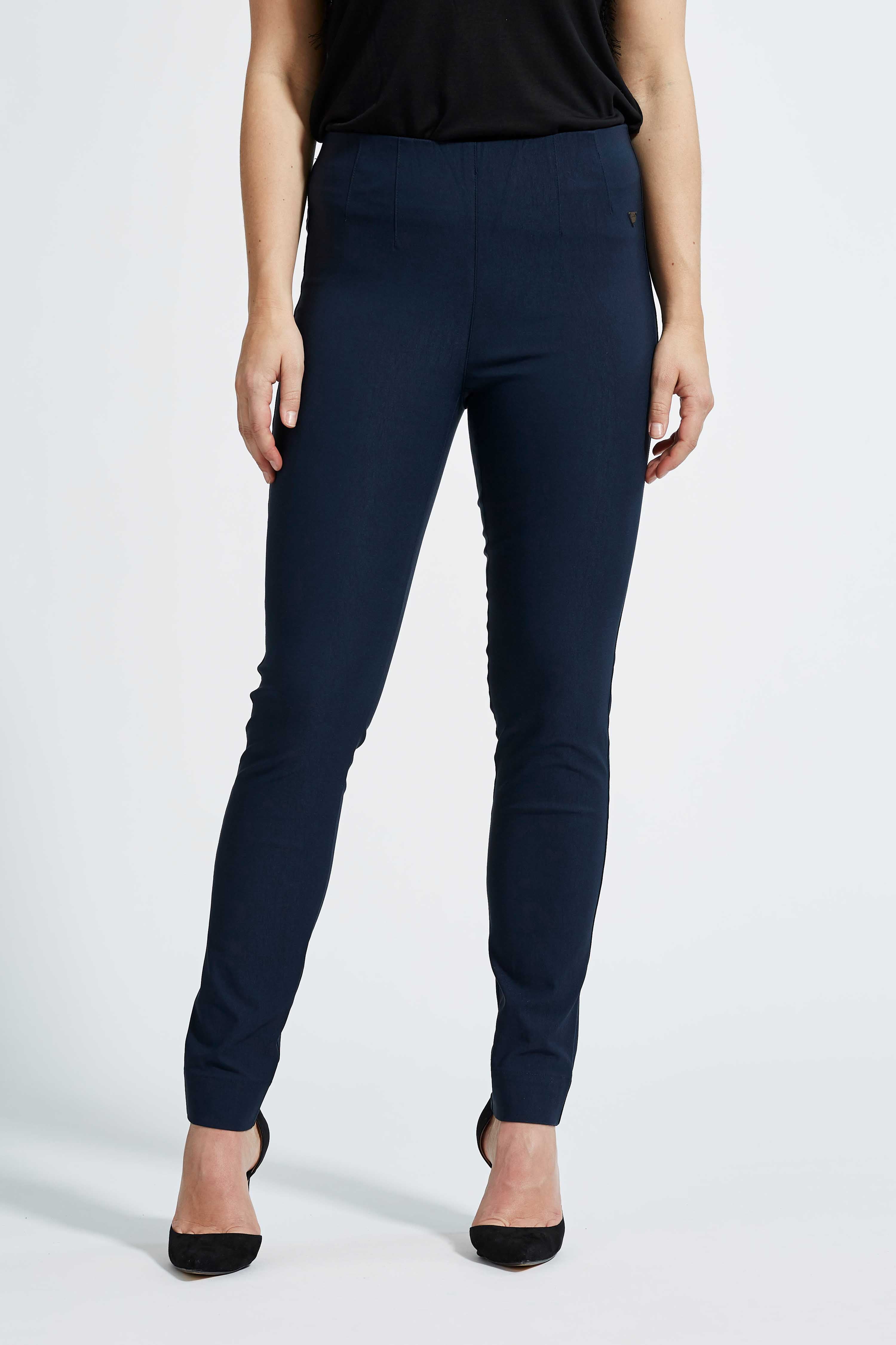 LAURIE  Vicky Slim - Medium Length Trousers SLIM 49970 Navy